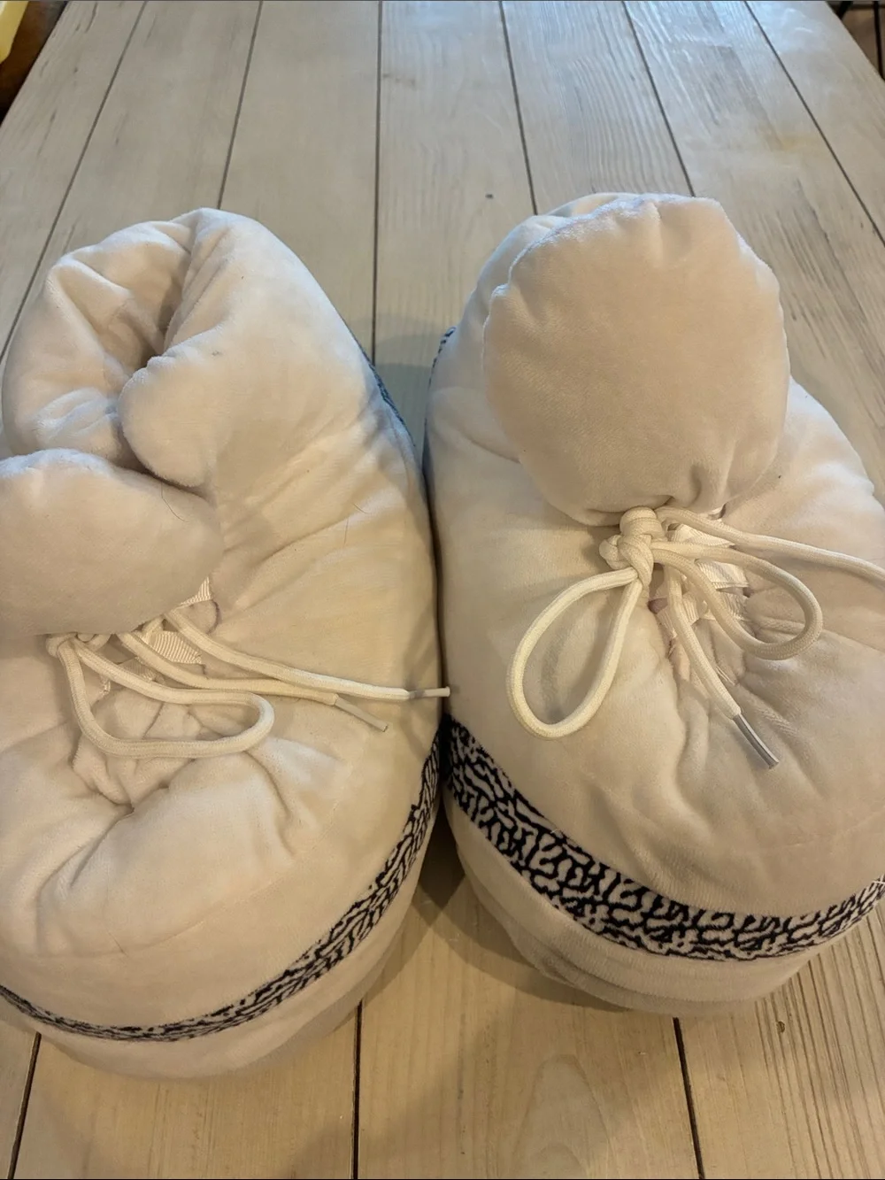 Plush Cream Slipper Boots with Lace-Up Detail
